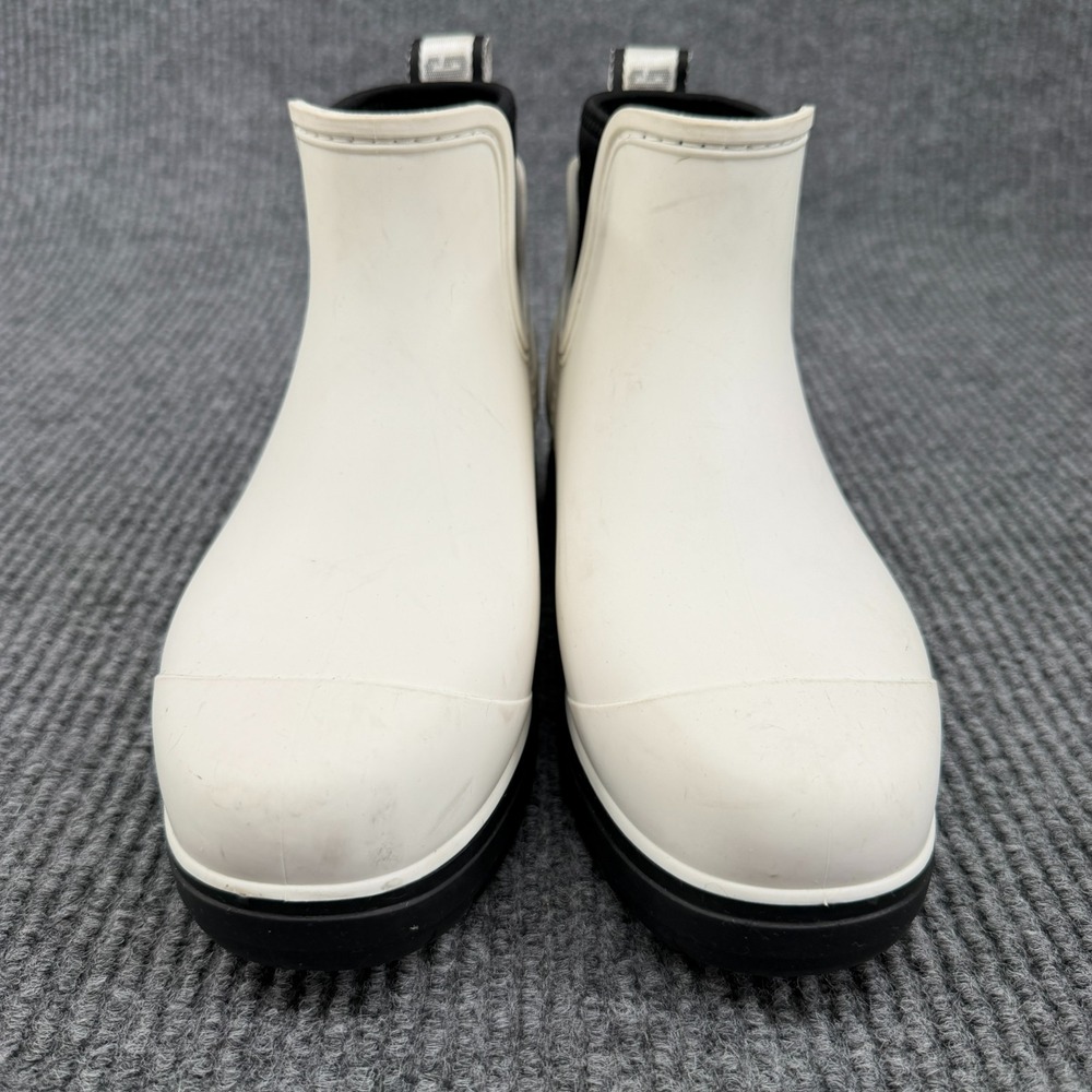 Ugg Womens Droplet White Rain Chelsea Style Ankle Wool Boots Shoes 6 fits like 7